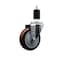 Service Caster 4'' SS Maroon Poly Wheel Swivel 1-1/2'' Expanding Stem Caster SCC-SSEX20S414-PPUB-MRN-112 - alternate 1